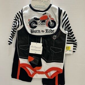 Starting Out Black and Red Motorcycle Bib